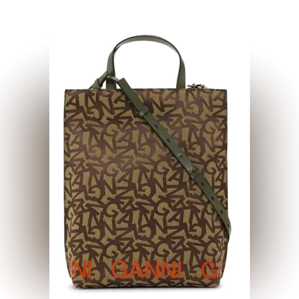 Ganni Monogram Tote Bag
